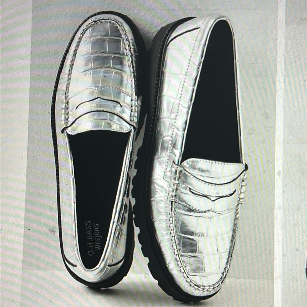 Metallic GH Bass Super Lug Loafers